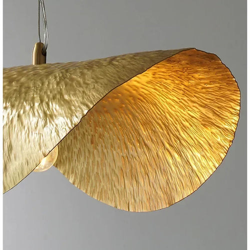 Gold Ginkgo Leaf Pendant Light