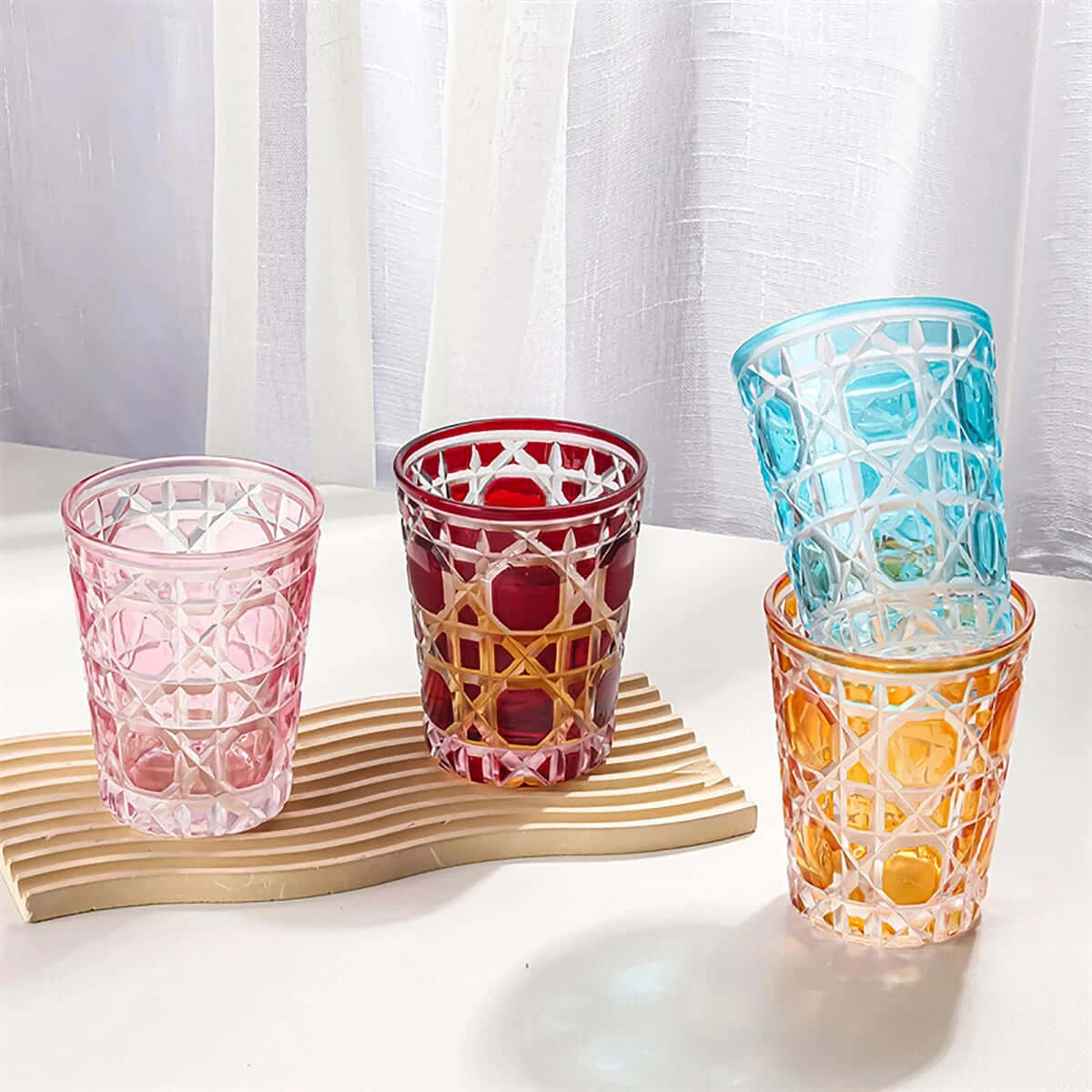 You will find Carnaval Embossed Sunflower Juice Glass, £21.0 on www.nauradika.com in our collection: Tumblers