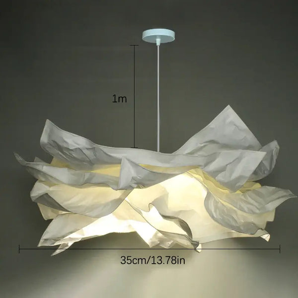 Cloud Like Paper Lamp Shade up to 70cm wide with a whimsical, layered design for modern interiors.