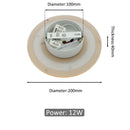 Wall Lamp: Modern Copper Round dimensions and specifications including power and sizes.