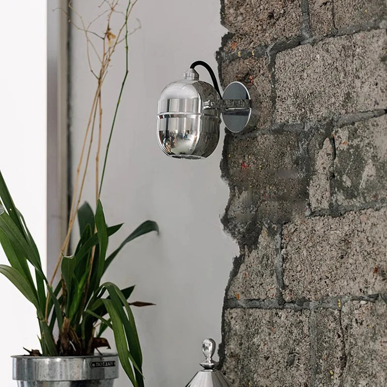 Chrome Wall Spotlight with Adjustable Arm