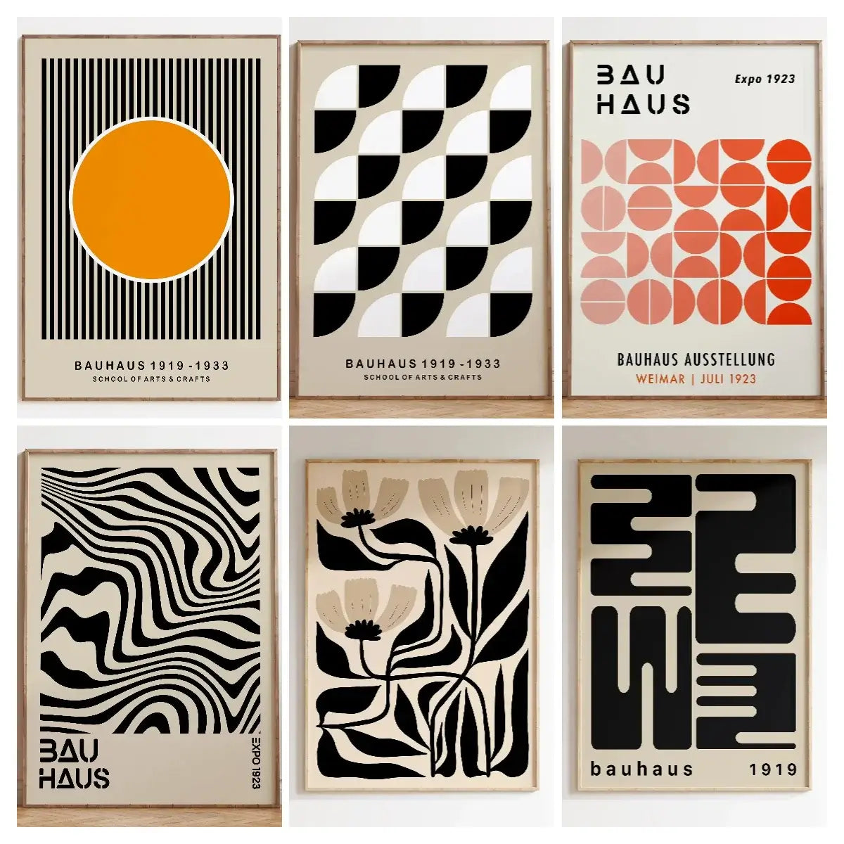 Walter Gropius Geometric Wall Art - Bauhaus Style