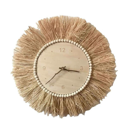 Wall Clocks, Wall Clocks, Wall Clocks, Hand Woven Raffia Wall Clock