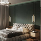 Grey Frosted Sphere Glass Hanging Lamp