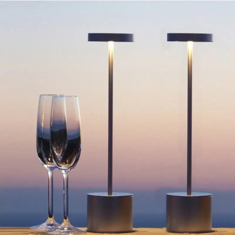 Retro Cordless Bistro Slim Stem Table Lamp – Rechargeable