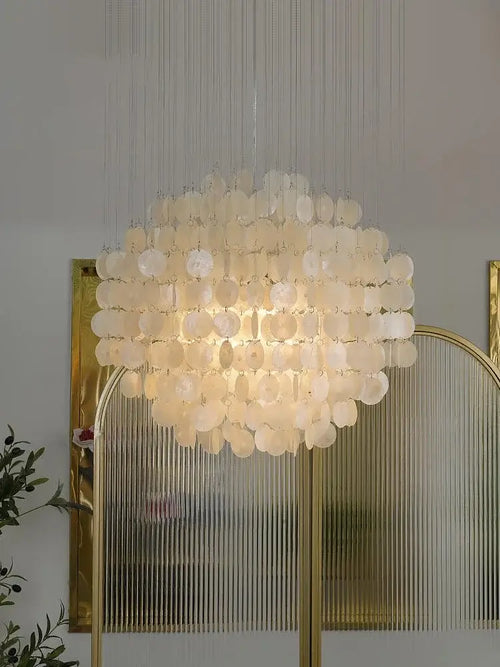 70s Retro Shell Pendant Light