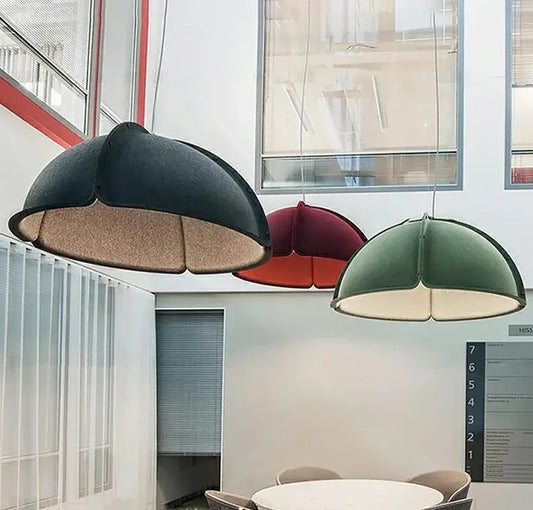 Italian Designer Felt Pendant Light – Sculptural Dome Lamp