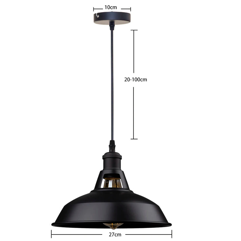 Industrial Metal Dome Pendant Light