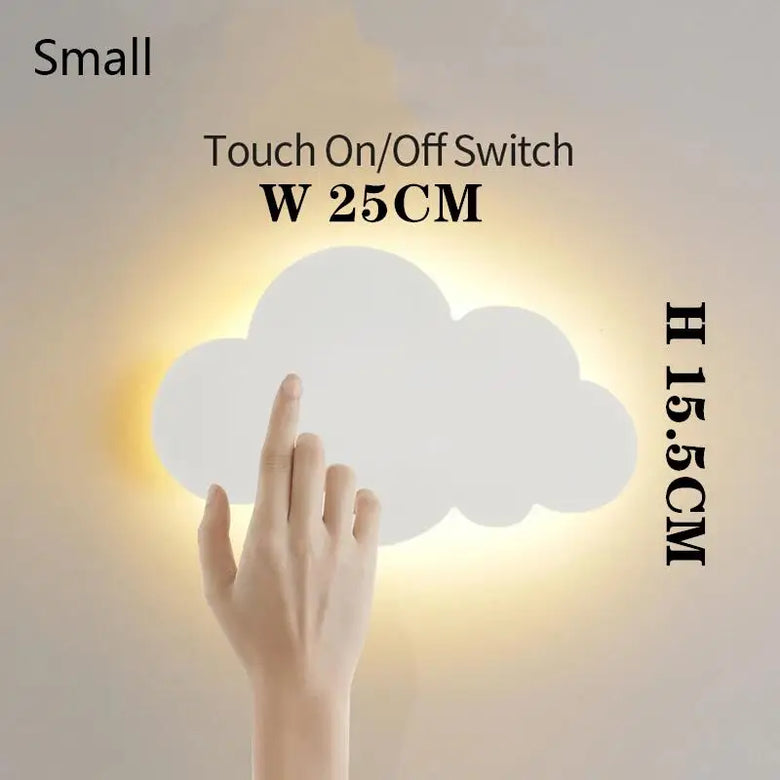 Cloud Wall Light with Pull Cord - Battery powered
