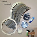 Nordic Retro Modern Wood Cage Pendant components and assembly parts including wood strips and wiring.