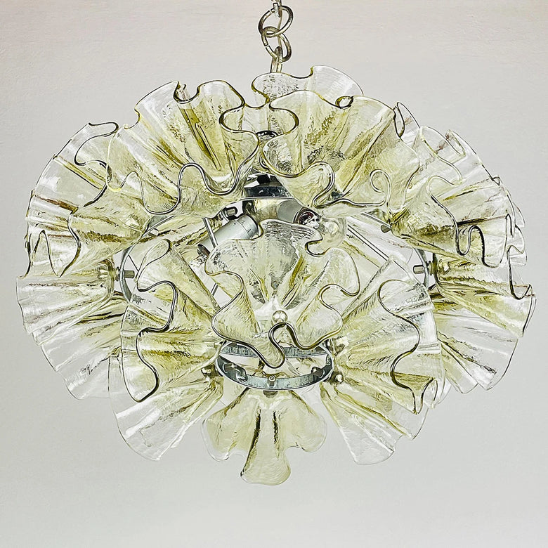Luxury Flower-Shaped Glass Chandelier 45cm
