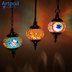 Turkish Mosaic Pendant Light – Handmade LED Chandelier with Rich Ethnic Charm