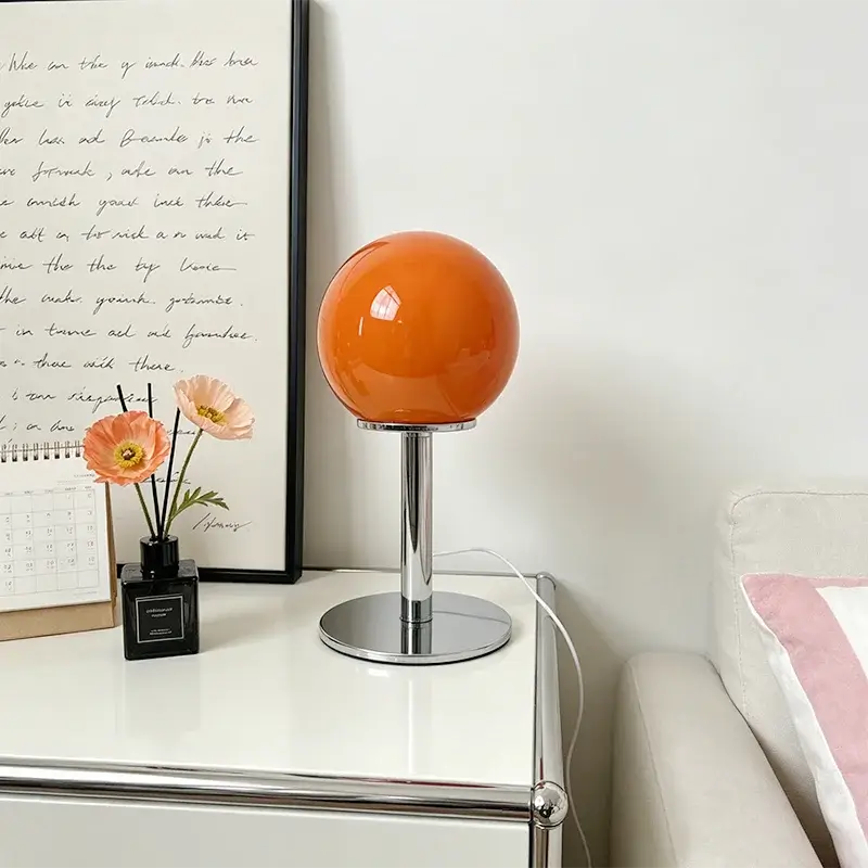 Bauhaus Small Glass Sphere Table Lamp, USB and Dimmable