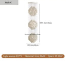 70s Retro Shell Multi-String Light Pendant with luxurious shell accents, height 94.4in, diameter 23.6in.