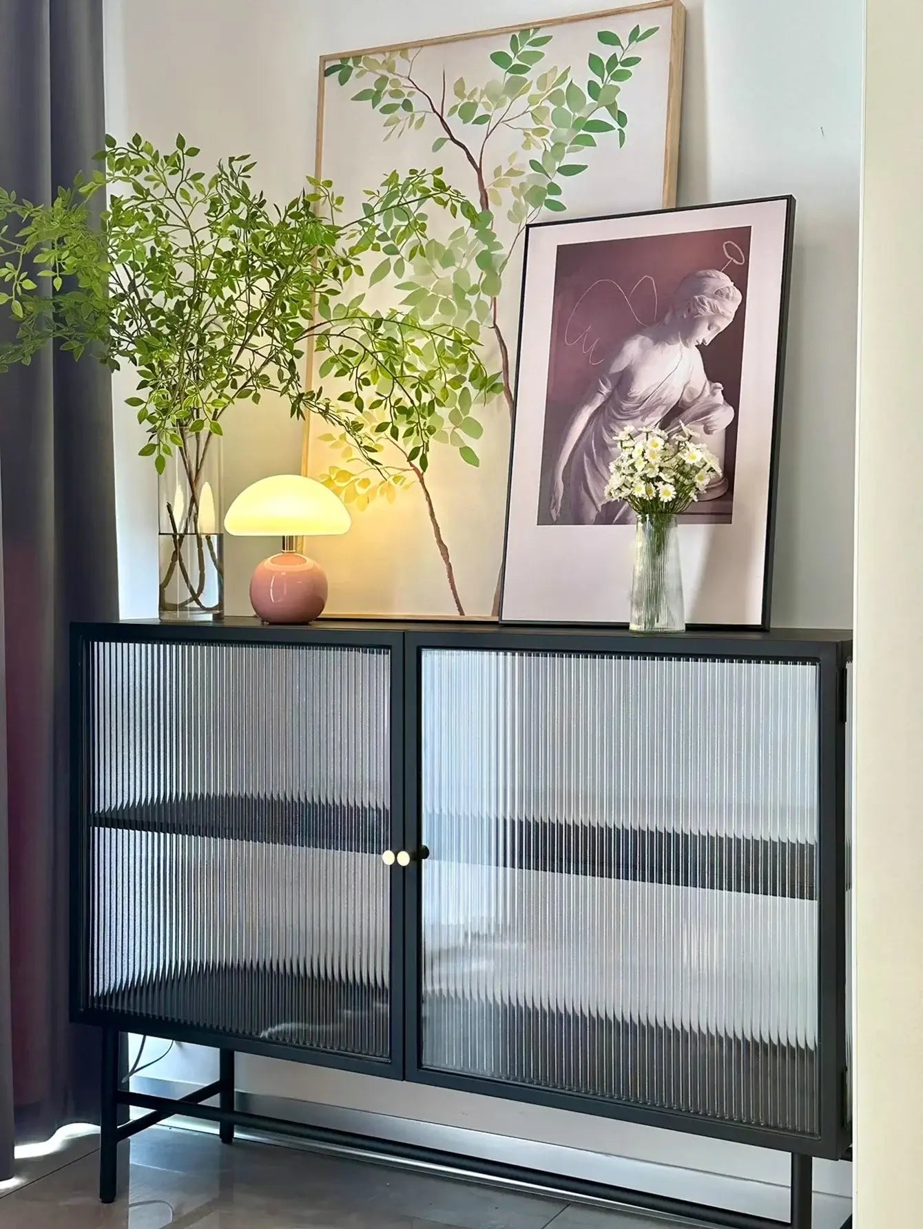 Mushroom LED USB Table Lamp Pink – Soft Modern Bedside Light