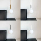 Modern Gold Glass Ball Pendant Lamp