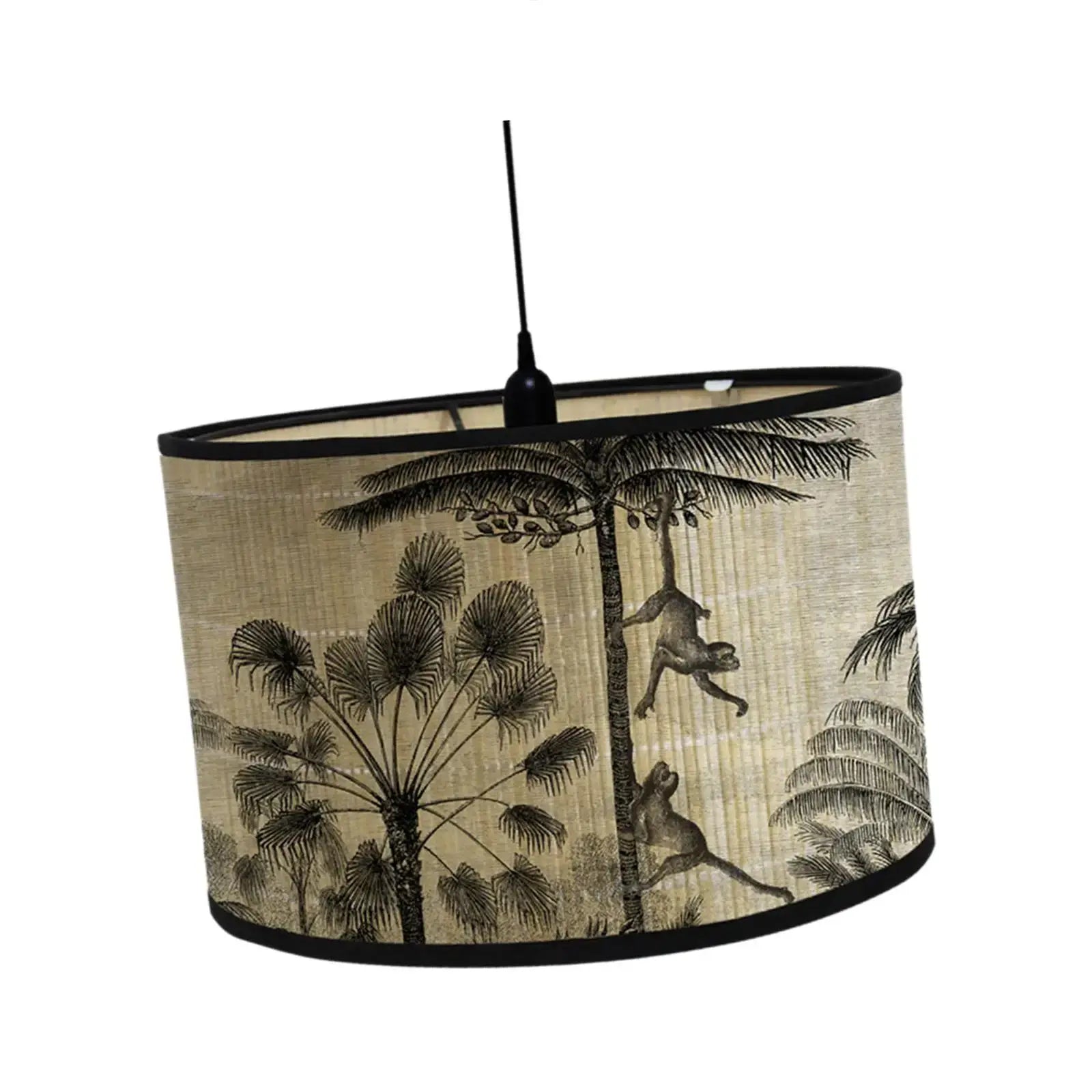 Eco-friendly Bamboo Lampshade with Exotic Prints