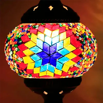Turkish Mosaic Pendant Light – Handmade LED Chandelier with Rich Ethnic Charm