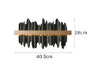 Striking Black and Gold Wall Lamp dimensions, modern stylish design with black and gold accents for chic lighting.
