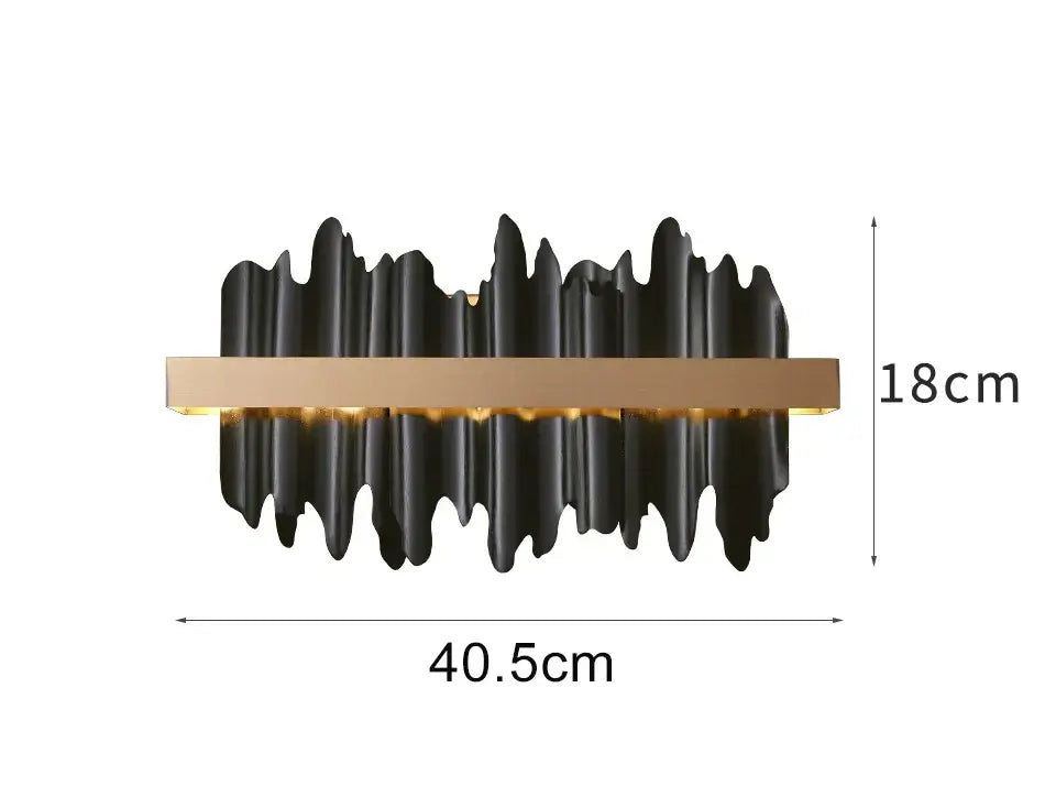 Striking Black & Gold Wall Lamp - Modern Luxury