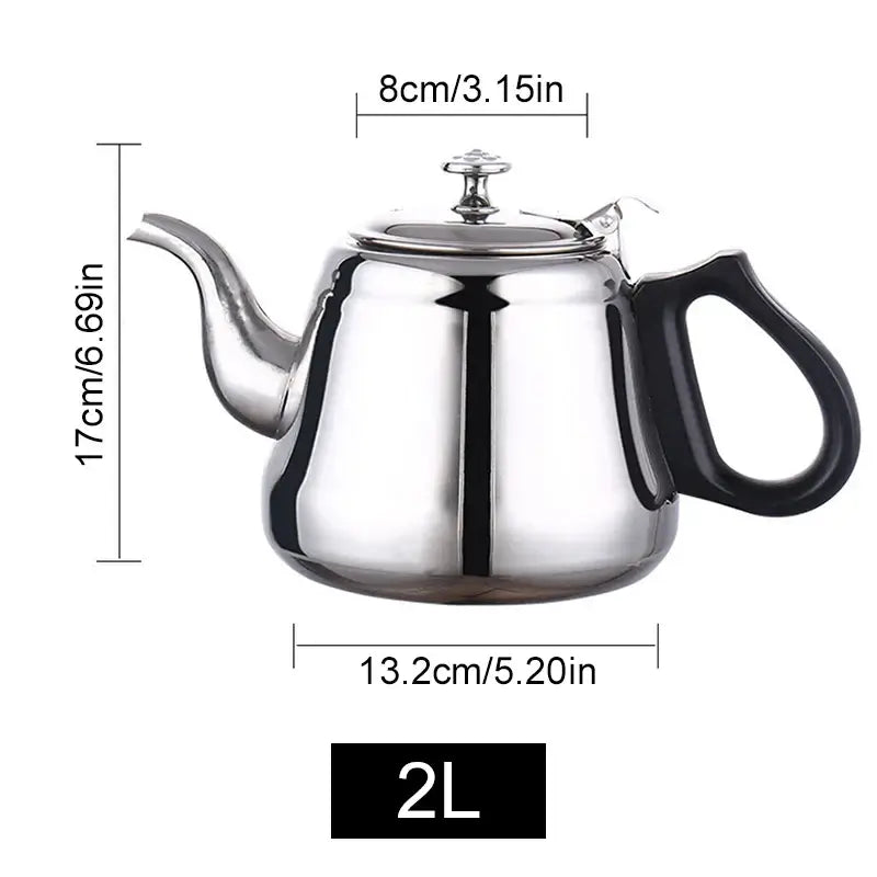 Stylish Electroplated Stainless Steel Teapot - 1.2L, 1.5L, 2L