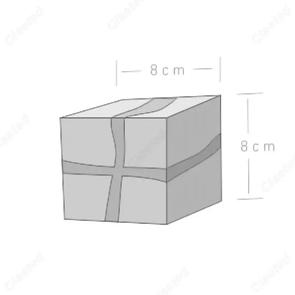 Natural Wood Wall Lights block dimensions 8cm x 8cm design with transparent resin features