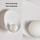 Resin Wall-Mounted Bathroom Light showing sleek resin lamp body and frosted glass lampshade.