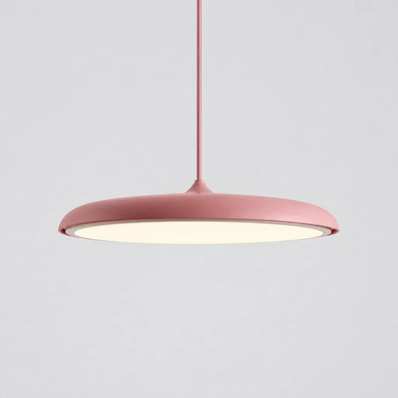 Nordic Minimalist Disc Pendant Light | Orange, Pink, Blue, Green