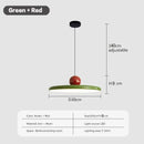 Modern Minimalist Pendant Lamp – Elegant Bedside & Dining Room Lighting in green and red color combination.