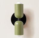 Classic Midcentury Modern Wall Lamp (10x25cm) in green and black for stylish lighting.