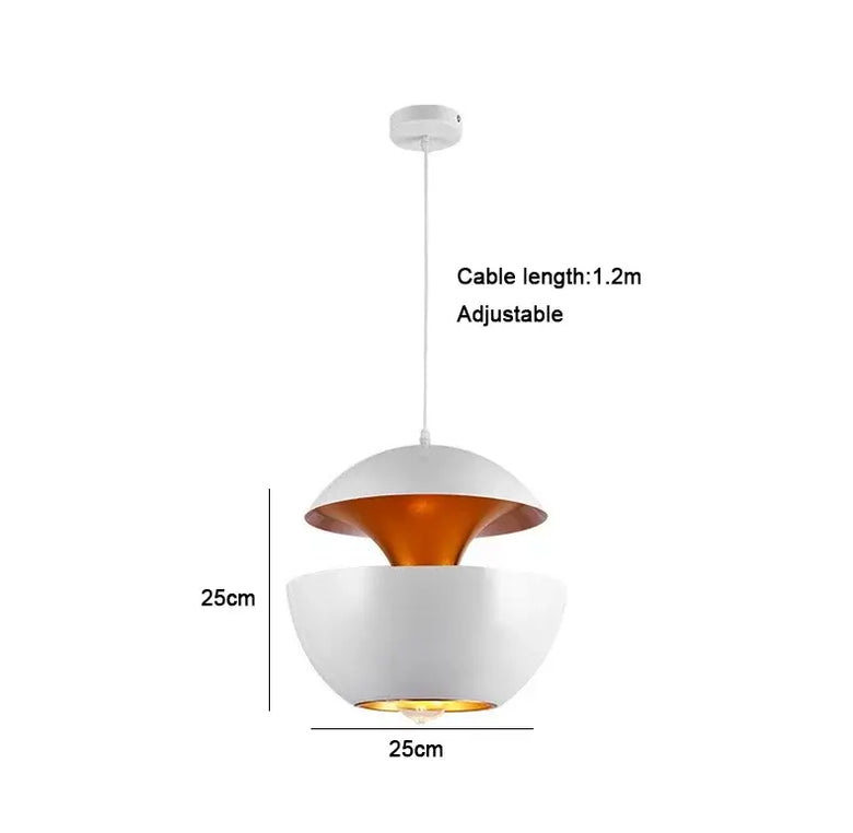 Kitchen Island Scandi Pendants featuring adjustable design with matte white and gold accents, perfect for modern spaces.