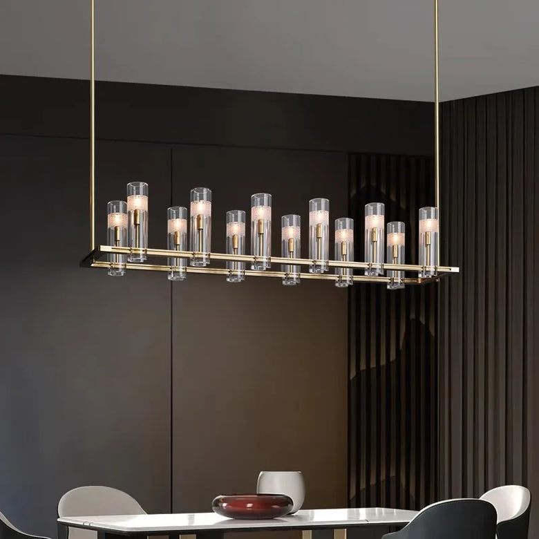 Crystal Glass Pendant Light with Copper Detail - Several Designs