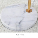 Marble Based 50s Floor Lamp - Vintage Modern Lighting showcasing a white marble base with a gold accent
