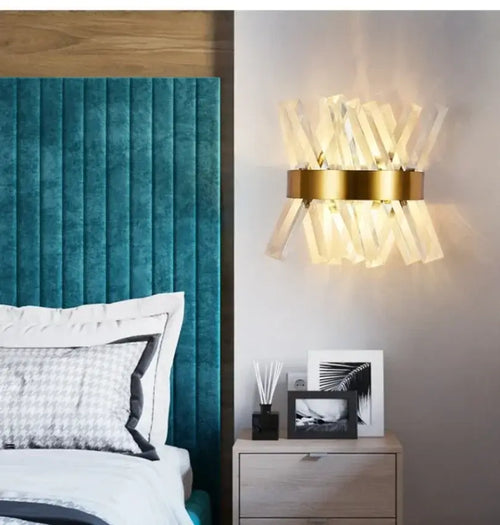 Unique Collection of Art Deco Sconces illuminating a stylish bedroom with modern decor.