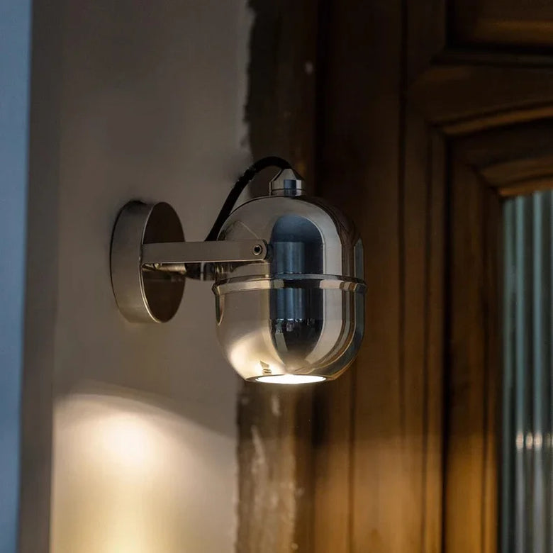 Chrome Wall Spotlight with Adjustable Arm