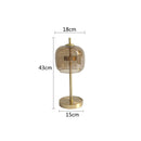 Czech Design Desk Lamps with Glass Shade showcasing modern design with a glass shade and gold base dimensions 43cm tall