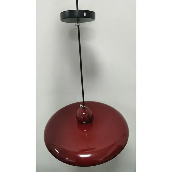70s Dine In Kitchen Ceiling Light in vibrant red color, showcasing retro design perfect for 1970s kitchen decor.