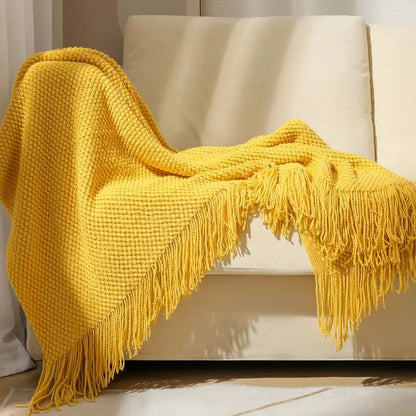 Nordic Style Knitted Throw