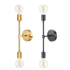 Double Wall Lights - Modern Brushed Brass Design