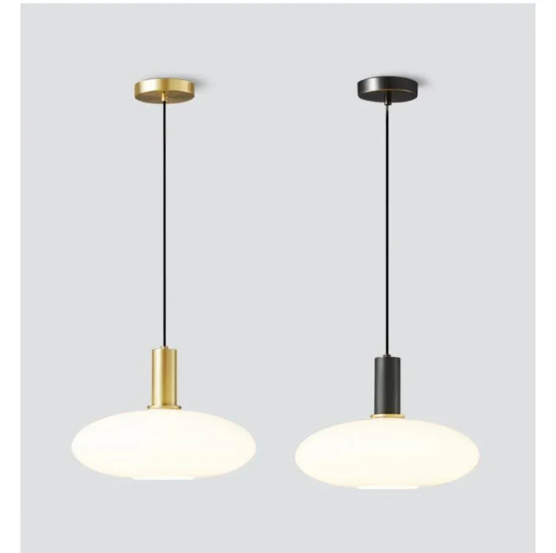 Nordic Glass Pendant Light with Brass Detail