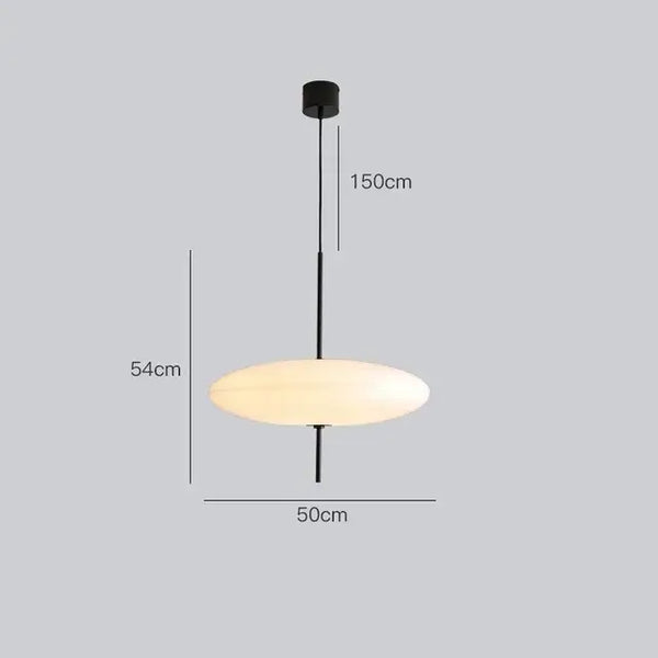 Nordic LED Pebble Pendant Light – Minimalist Ceiling Lamp dimensions: 50cm x 54cm, height 150cm.