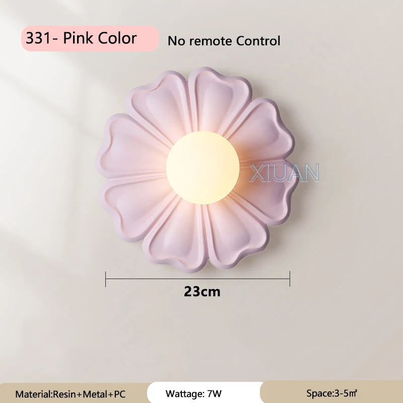 Modern Colorful Flower Wall Lamp – Decorative Lighting for Kids