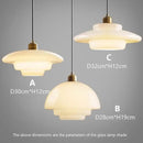 Nordic Vintage Pendant Light | Scandinavian Chic Decor - Multi-layered pendant lights in cream glass
