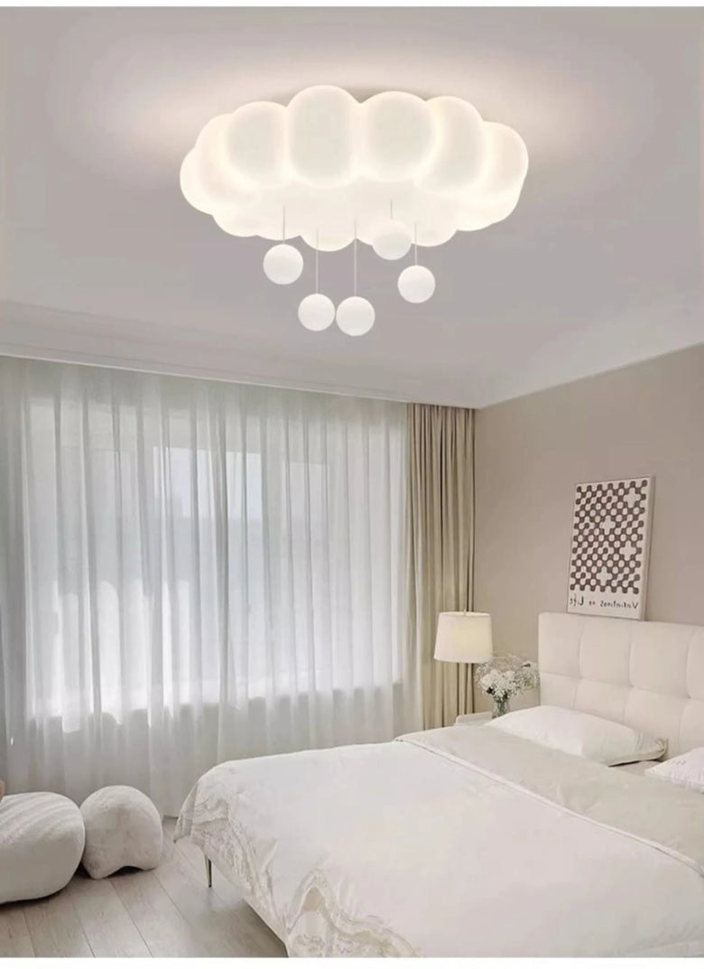Modern White Cloud LED Ceiling Light with remote control