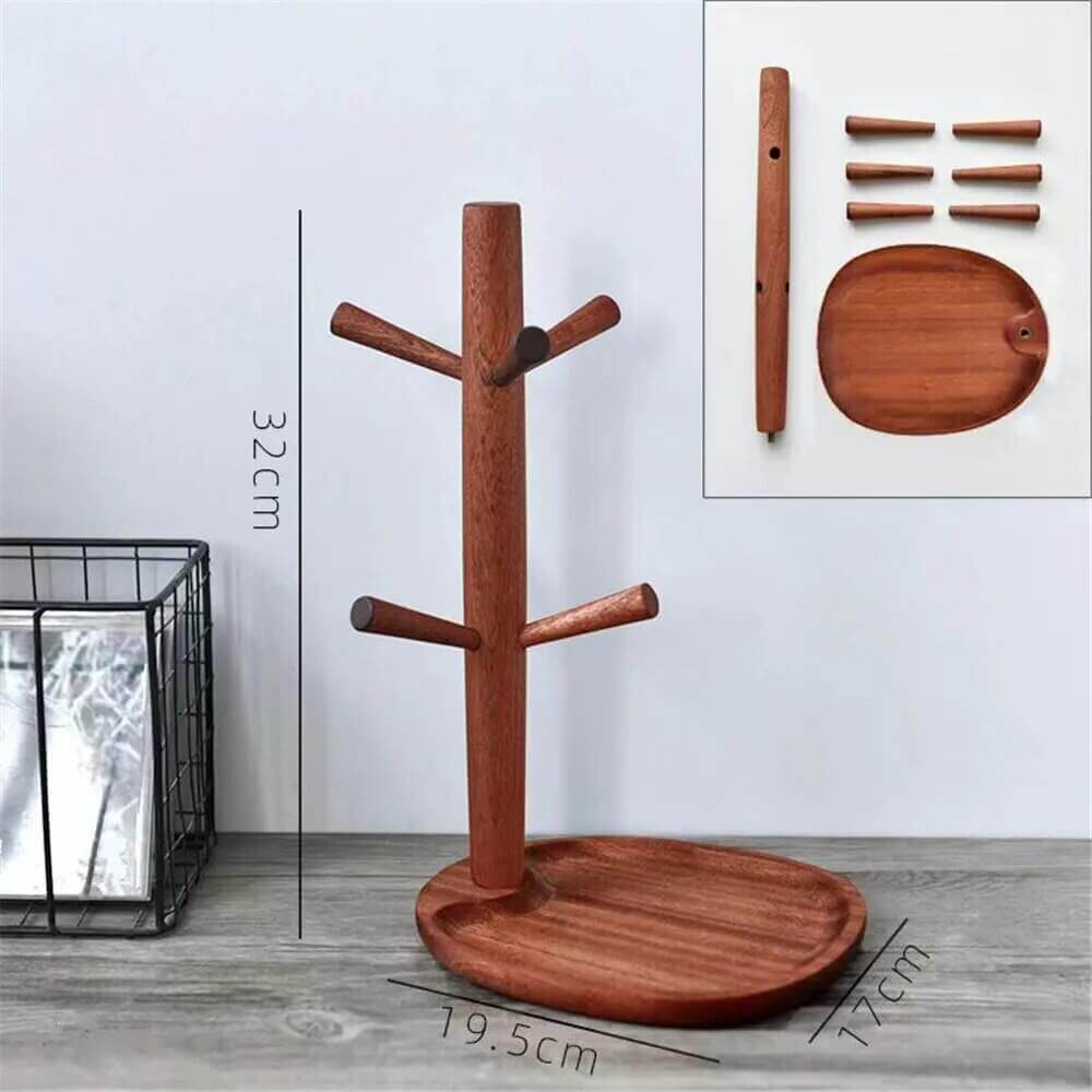 Kitchen Organizers, Kitchen Organizers, Kitchen Organizers, Sturdy Wooden Mug Hanging Display Rack: Mugs Tree in various shapes + colours