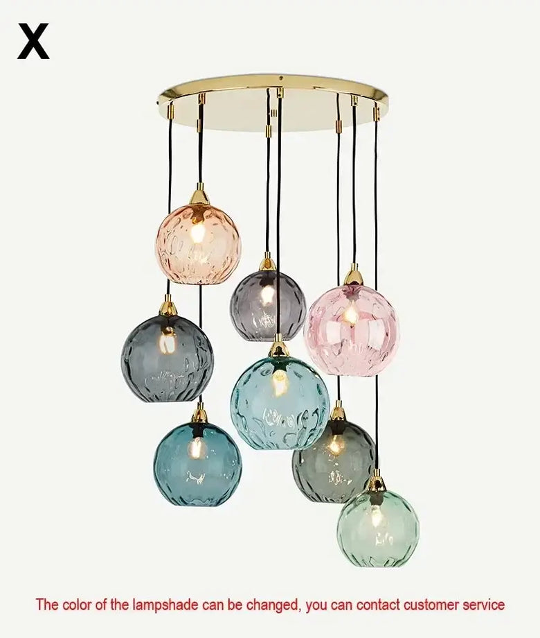 Delicious Lollipop Modern Pendant Light with colorful glass balls and sleek design for vibrant home decor.