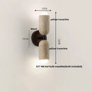 Modern Travertine and Wood Wall Light with Pull Chain – Nordic Style LED Fixture dimensions and features