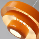 Collection of Nordic Pendant Light in vibrant orange featuring sleek design and LED lighting.