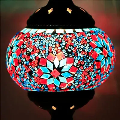 Turkish Mosaic Pendant Light – Handmade LED Chandelier with Rich Ethnic Charm