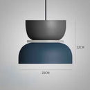 Customizable Modern Pendant Lights in contrasting black and blue colors, 22CM size, offering a modern touch to any room.
